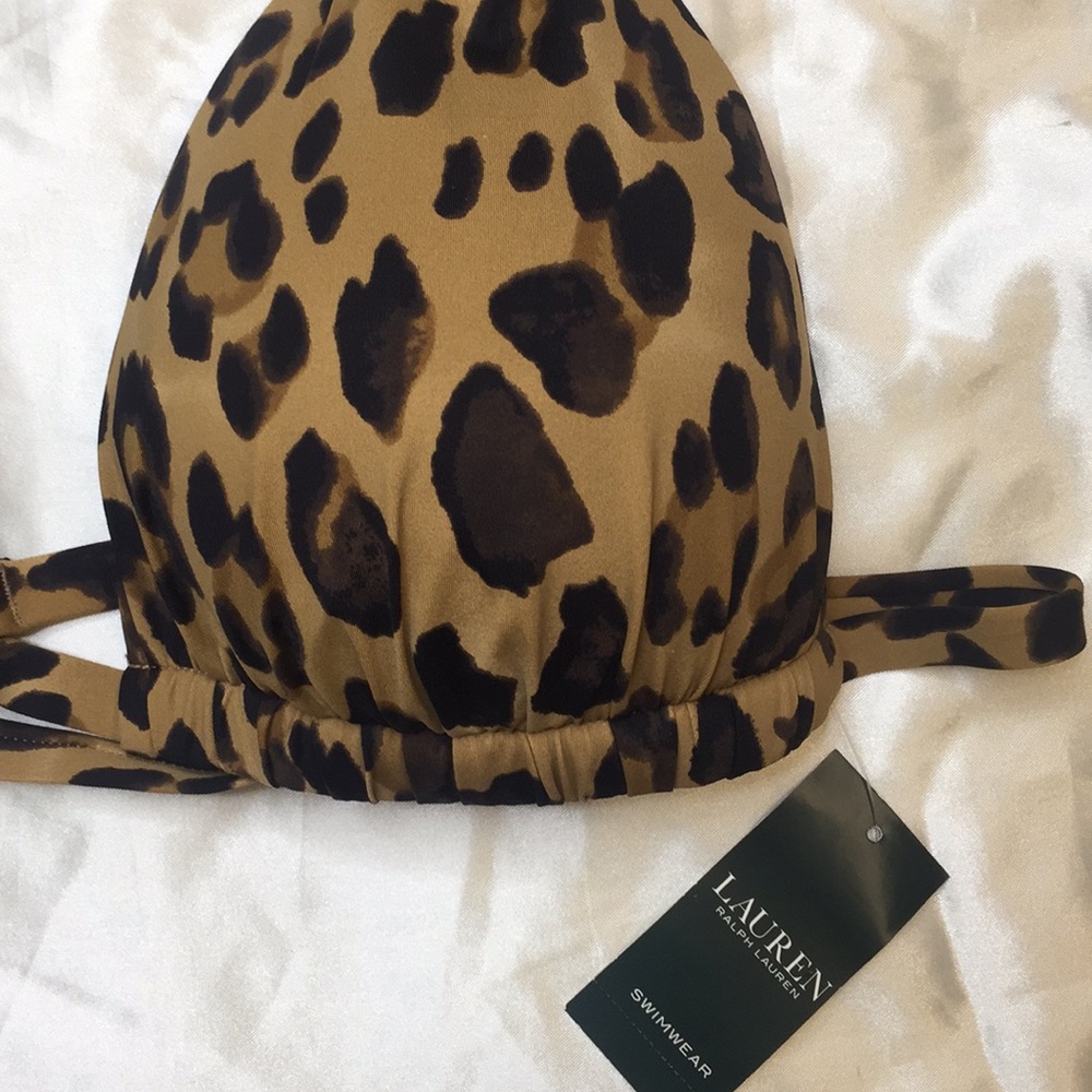Lauren Ralph Lauren Women's Leopard Bikini Top - Picture 4 of 6